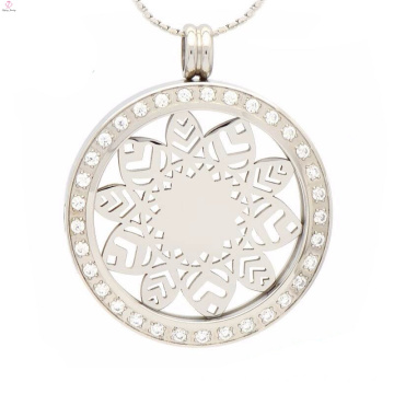 Vente chaude zircon pièce pendentif bijoux, pendentif pièce interchangeable